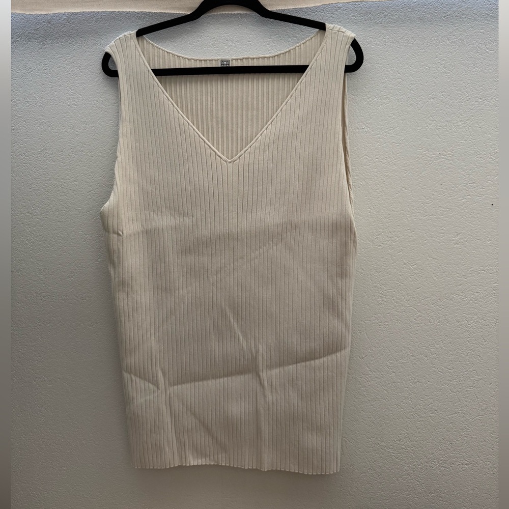 Toteme Cream Ribbed Tank